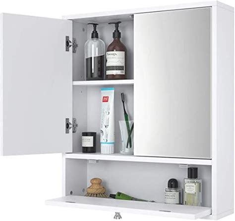 Giantex Bathroom Cabinet Wall Mounted Mirrored Storage Organizer With