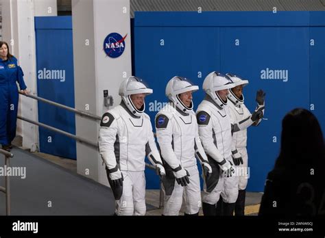 Usa Rd Mar At Pm Nasa Spacex Crew Walkout From The