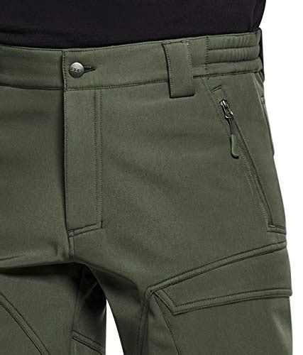 Cqr Mens Winter Tactical Pants Outdoor Fleece Lined Snow Ski Cargo