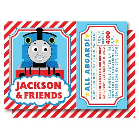 Thomas And Friends Ticket Invitation