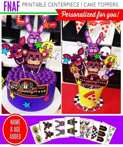 Fnaf Diy Printable Fnaf Cake Toppers Fnaf Printable Centerpiece