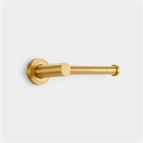 Brass Toilet Roll Holder - Gold