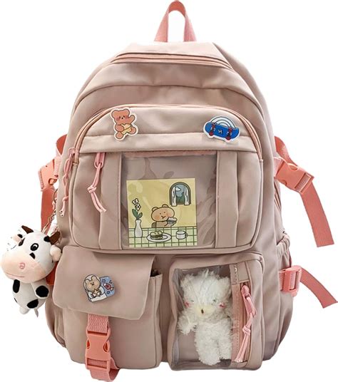 Amazon Bxcnckd Mochila Kawaii Con Alfileres Mochila Escolar Kawaii