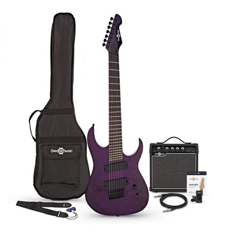 Harlem S String Fanned Fret Guitar W Pack Purple Sparkle At