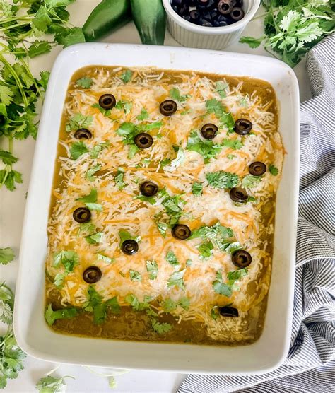 Easy Green Chile Chicken Enchilada Casserole Pound Dropper