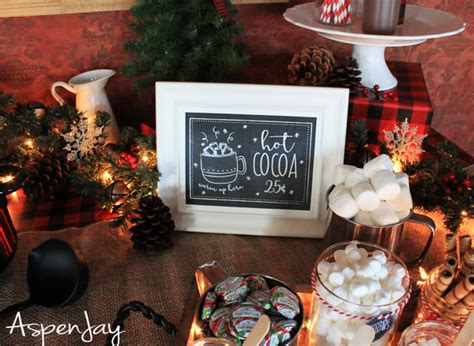 Throwing A Hot Chocolate Bar Party Free Printables Aspen Jay