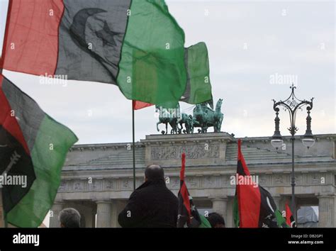 Men With Flags Of The Pakistan Peoples Party Ppp Gathered At The