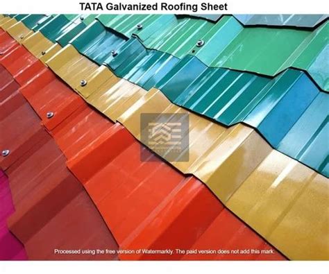 Color Coated Cold Rolled TATA Galvanized Roofing Sheet At 48 Sq Ft In