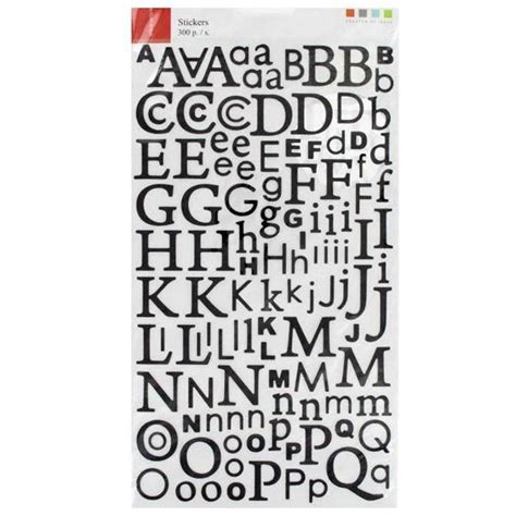 Alphabet Autocollant Paillettes Noir Artemio Leroy Merlin