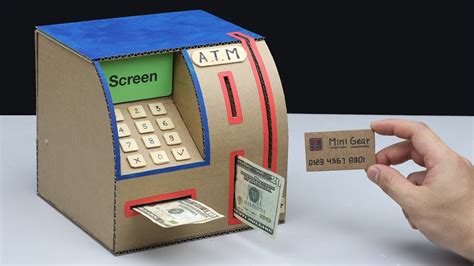 How To Make Personal Atm Machine Cardboard Youtube