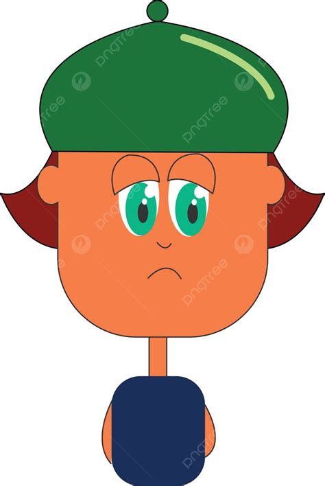 Vector Or Color Illustration Of A Cartoon Boy Wearing A Backward Green Hat Vector Solo Top