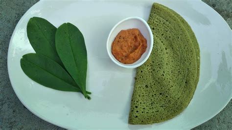 Palak Dosa Palak Dosai Breakfast Recipe Youtube