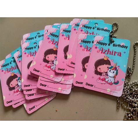 Jual Hangtag Thank You Kartu Ucapan Ultah Terima Kasih Plus Rantai