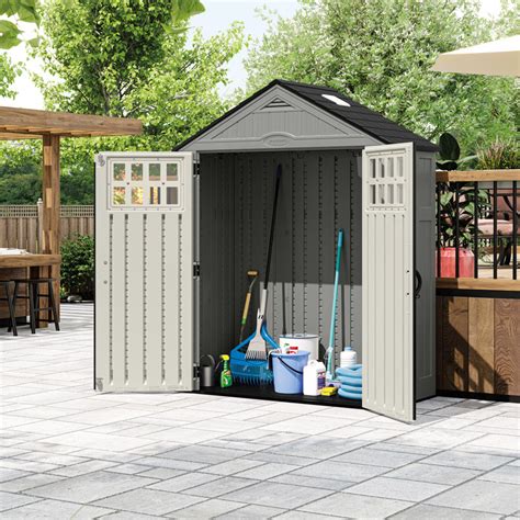 Suncast Everett Outdoor 6 Ft W X 3 Ft D Plastic Storage Shed