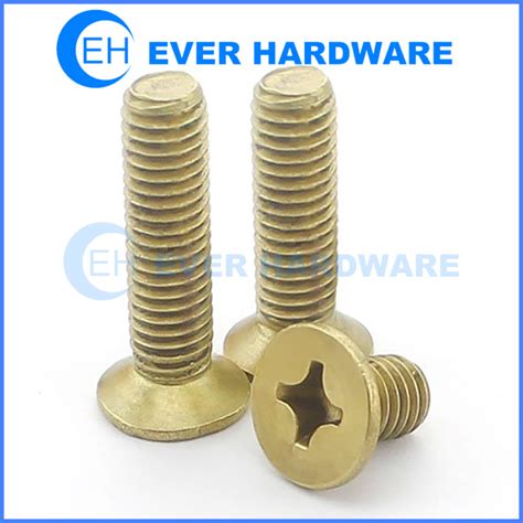 Tapered Machine Screw Plus Recessed Flat Taper Head Imperial Fastener