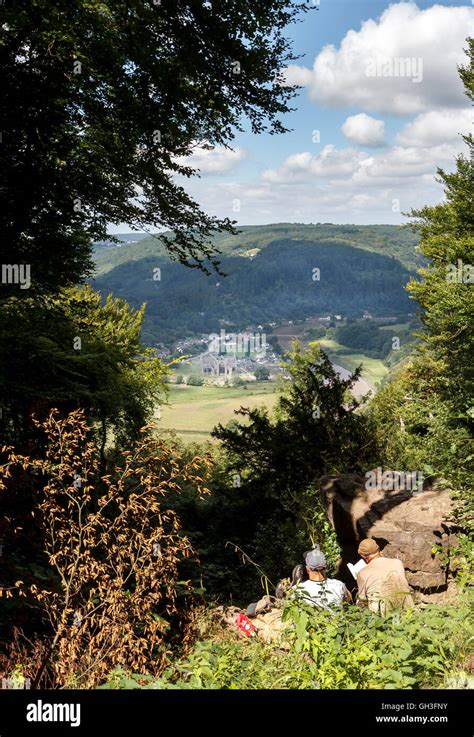 Tintern Abbey From The Devils Pulpit On The River Wye Monmouthshire Uk