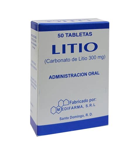 Litio Mg Tabletas Farmaciard