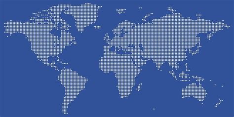 Download White And Blue Dotted World Map Vector For Free Map Vector