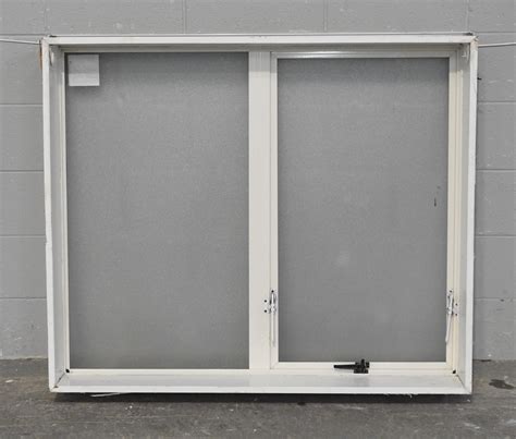 Off White Aluminium Single Awning Window Obscure Glass H1000mm X