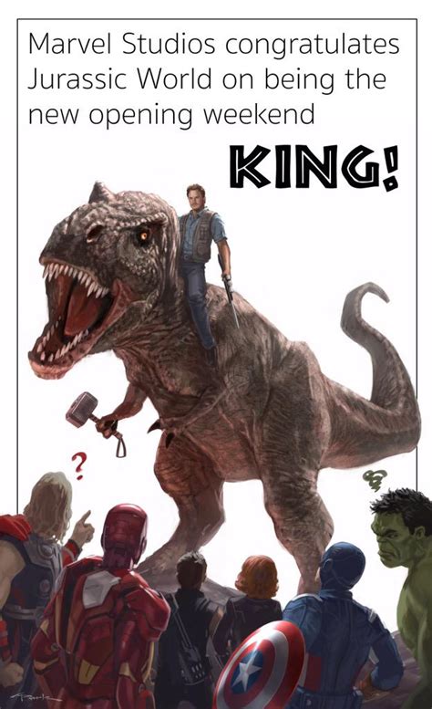 Check This Out How Marvel Congratulated Jurassic World For Beating Avengers Box Office Record