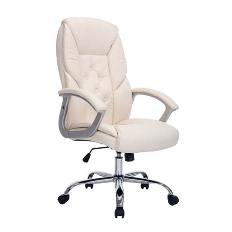 Clp Silla De Oficina Xxl Rodeo Simil Cuero Crema 68x66x Cm Con Ofertas