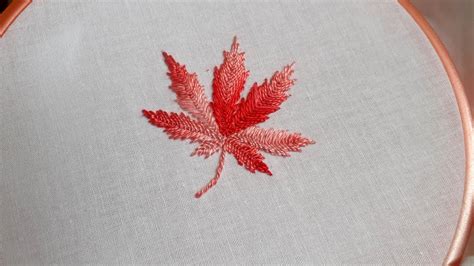 Maple Leaf Hand Embroidery Design Simple And Easy Leaf Hand Embroidery