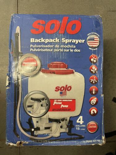 Solo Inc 425 101 Backpack Sprayer Applicator Piston Pump 4 Gallon