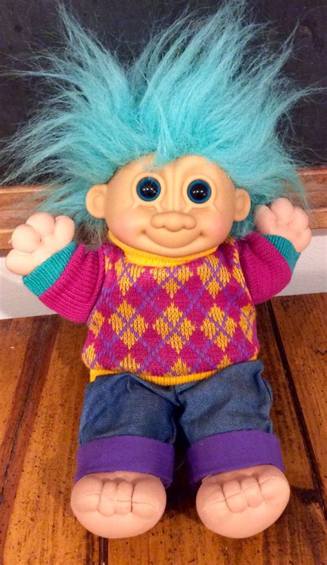 Russ Troll Kidz Large Plush Troll Doll Blue Haired Troll Kidz Russ