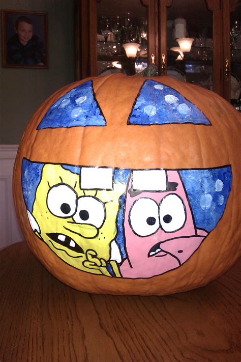 Spongebob & Patrick Pumpkin ~ 2012 | Creative pumpkin painting, Pumpkin ...