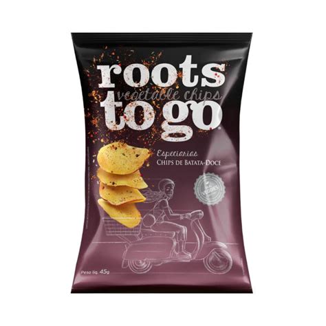 Roots To Go Chips De Batata Doce Especiarias 45g Loja All Natural