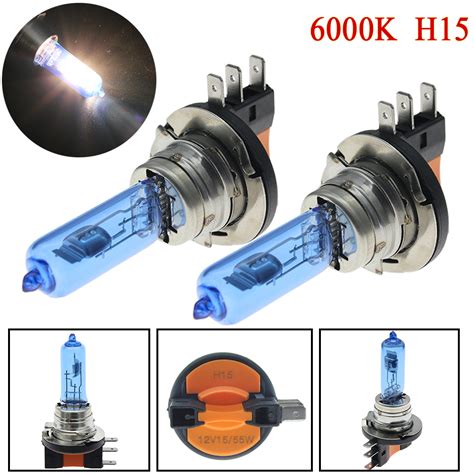 H7 55W HID WHITE XENON HALOGEN UPGRADE BULBS 12V PLASMA UPGRADE 5000K 6000K