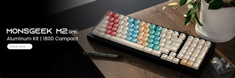 MonsGeek M2 Black Akko Cream Keycaps MonsGeek