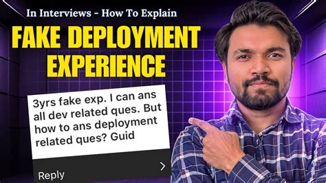 How To Explain FAKE DEPLOYMENT EXPERIENCE In Interviews Without Having