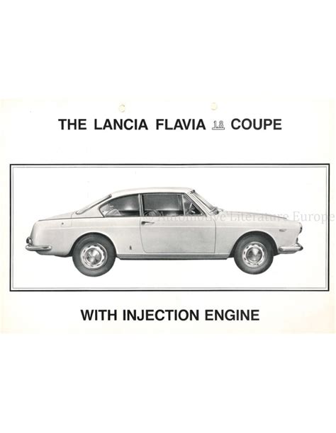 Lancia Flavia Coup Brochure English