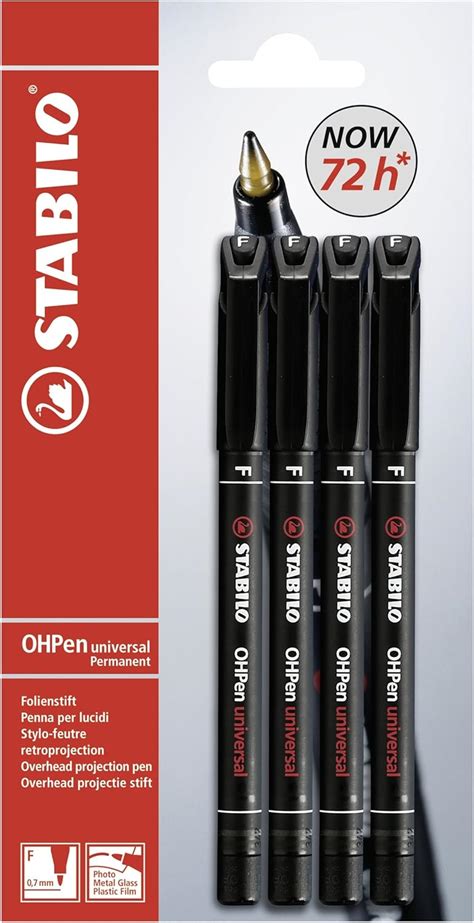 Amazon Stabilo Ohp Pen Ohpen Permanent Fine Pcs Black