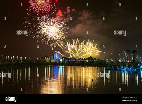 Fireworks At Al Khobar Saudi Arabia September 23 2022 National Day Celebration Of Kingdom Of