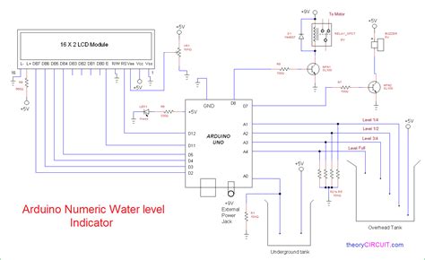 Circuit Diagram For Water Level Indicator Circuit Diagram