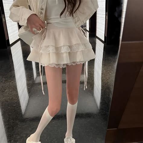 Mini Saia Kawaii Plissada Feminina Saia Lolita Fofa Para Meninas