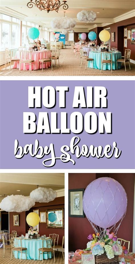 Hot Air Balloon Baby Shower In Hot Air Balloon Baby Shower Baby Shower Balloons Hot Air