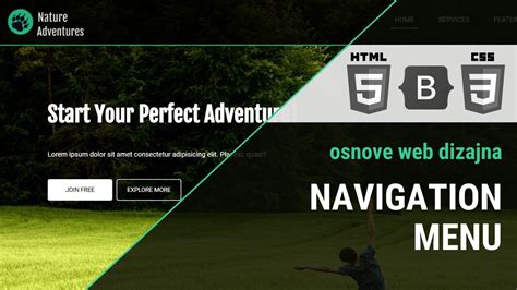 Kako Napraviti Navigation Menu Osnove Web Dizajna YouTube