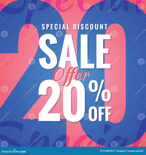 Special Discount Sale 20 Percent Heading Simple Modern Design For