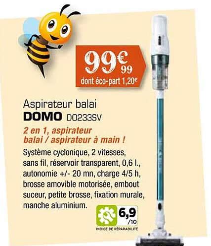 Promo Aspirateur Balai Domo Chez Copra Icatalogue Fr