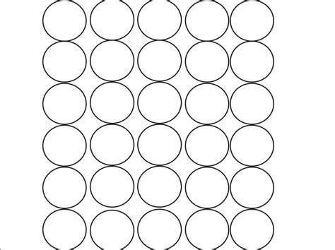 30 Circle Template Printable