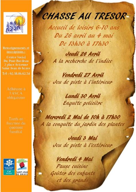 Programme Accueil De Loisirs Printemps 2018 ASCA Association Socio