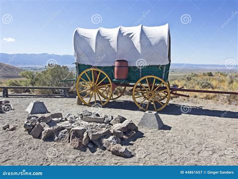 Conestoga Wagon Camp At Oregon Trail Stock Image Image Of Oregon