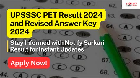 Upsssc Pet Result 2024 And Revised Answer Key 2024