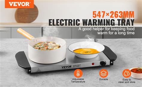 Vevor Electric Warming Tray Buffet Food Warming W Temp Control