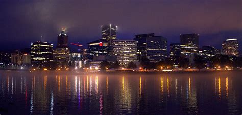 Portland Night Skyline Photograph by Joseph Skompski | Fine Art America