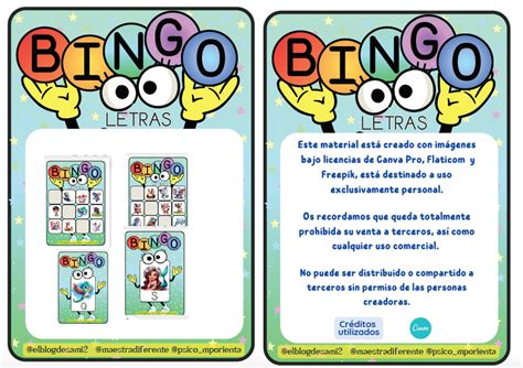 Bingo De Las Letras Aula En Juego
