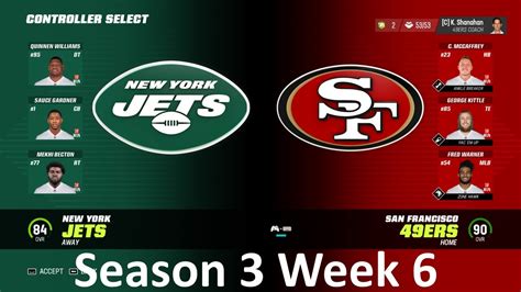 Madden Nfl 23 Jets Vs 49ers Simulation Franchise S3 W6 No Sound YouTube